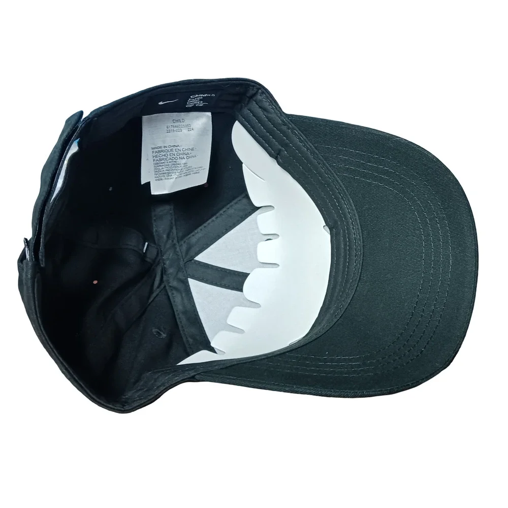 Nike Club Cap Kids Youth Swoosh Adjustable Hat Black White Size 4-7 New